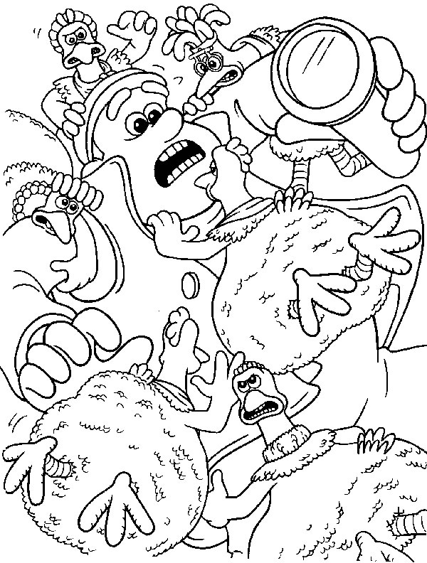 Plansa de colorat cu Chicken run 25 18